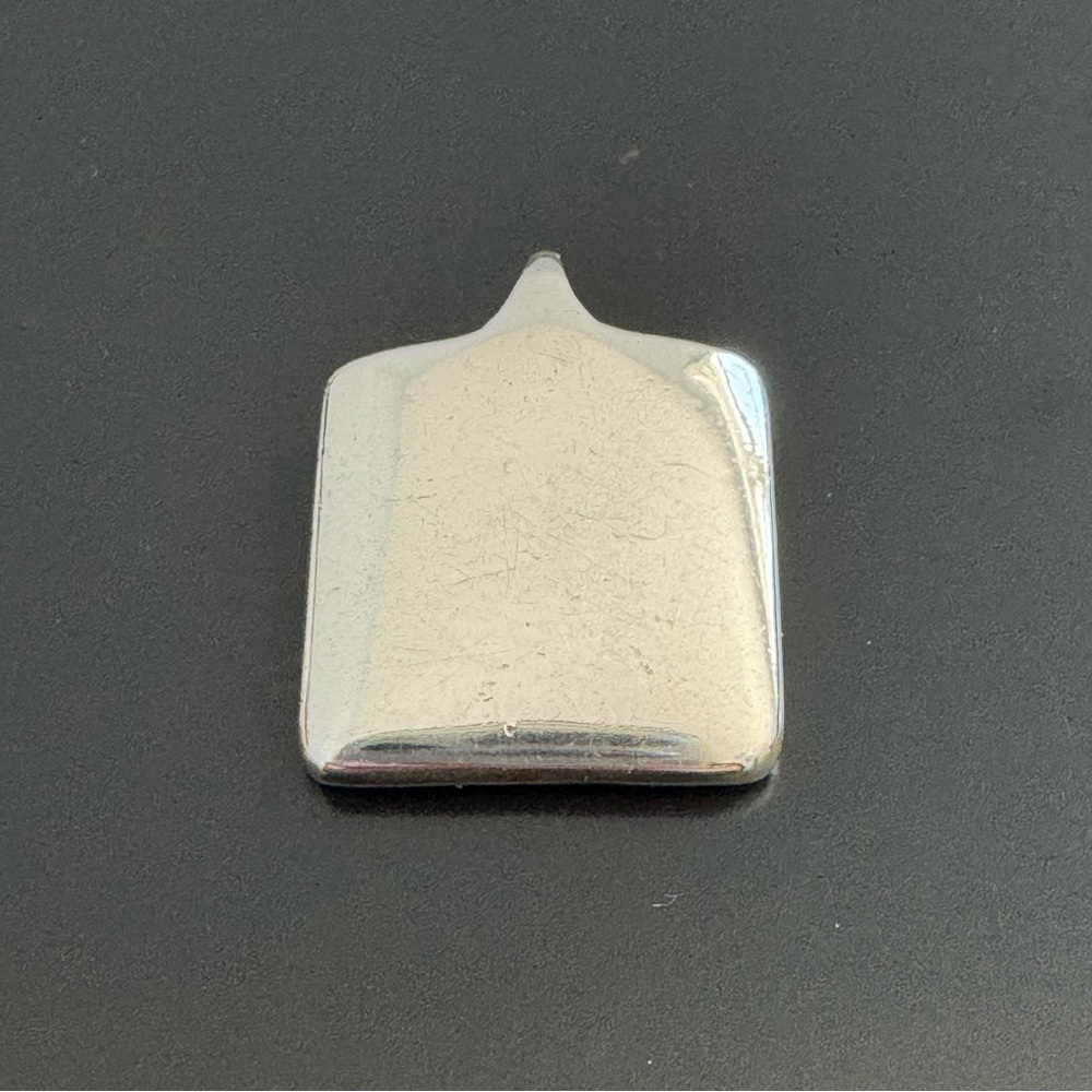 Vintage Solid .925 Sterling Silver Shield Pendant… - image 1